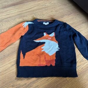 Cat & Jack Kids Sweater - Black and Orange Fox Design